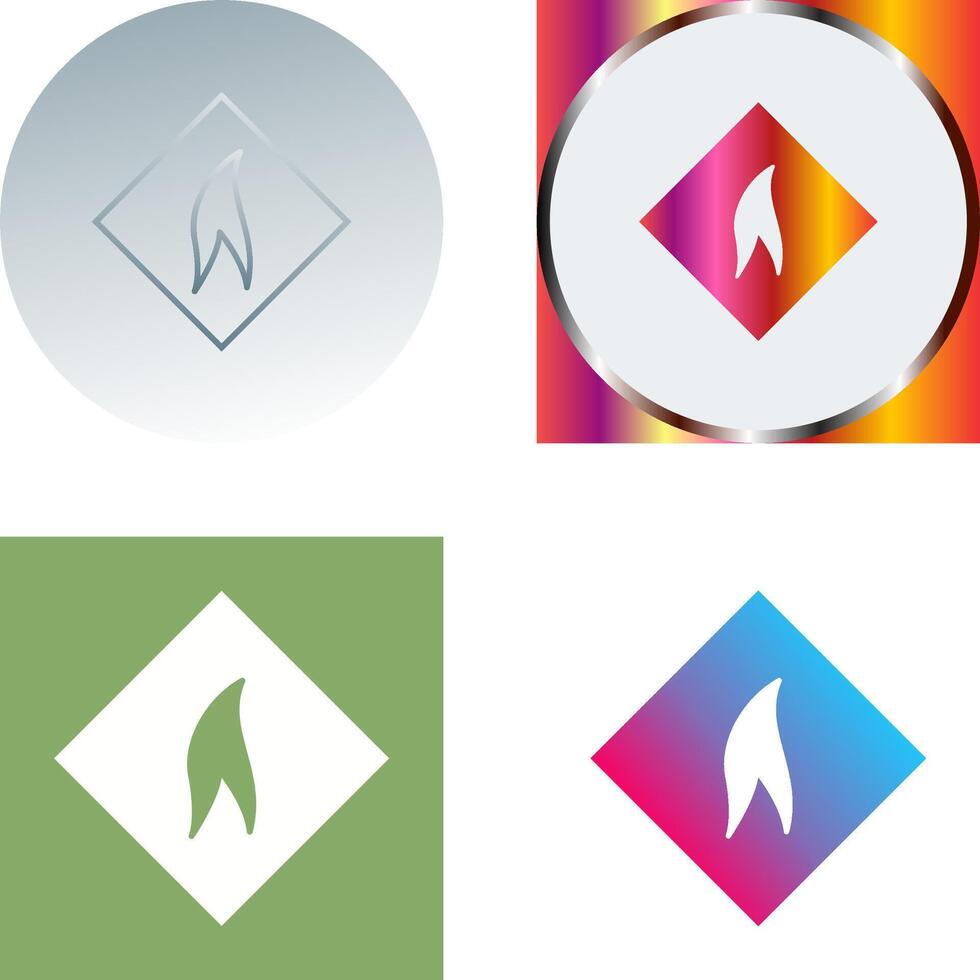 Flammable Material Icon Design vector