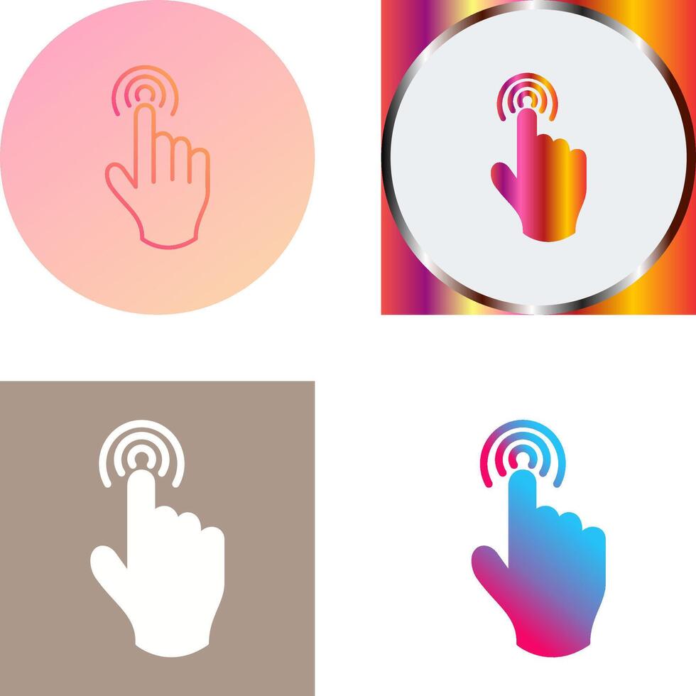 Danger of Hand Press Icon Design vector