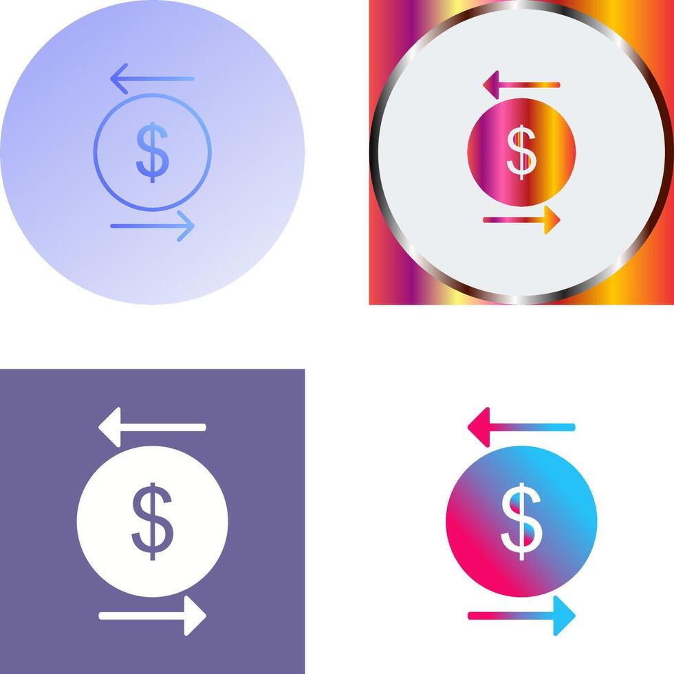 Unique Transcation Icon Design vector