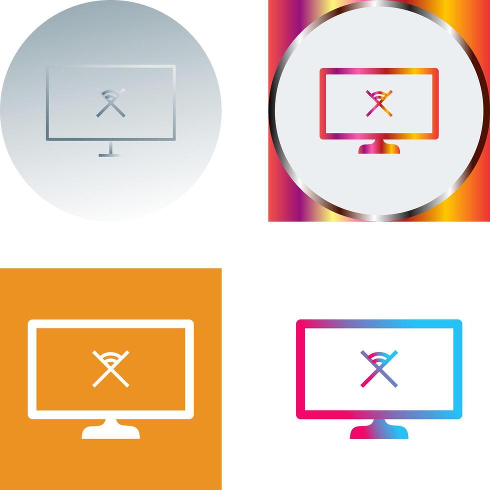 Unique Disconnected Network Icon Design vector