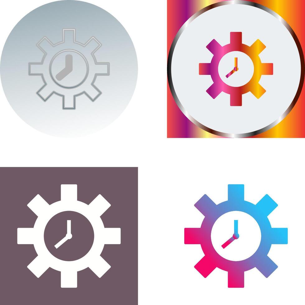 Unique Time Optimization Icon Design vector