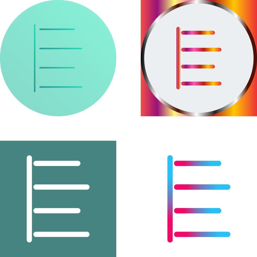 Unique Left Align Icon Design vector