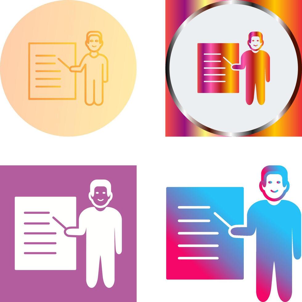Unique Male Presenter Icon Design vector