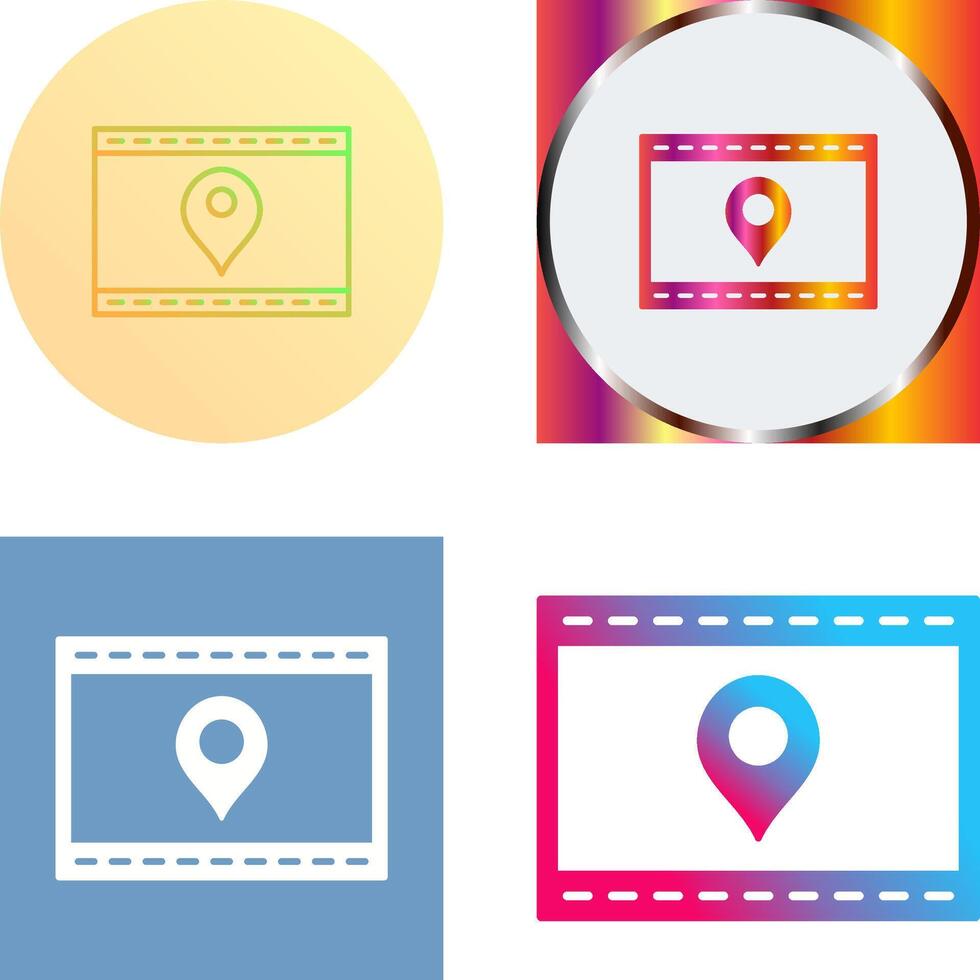 Unique Location Web Advertising Icon Design vector