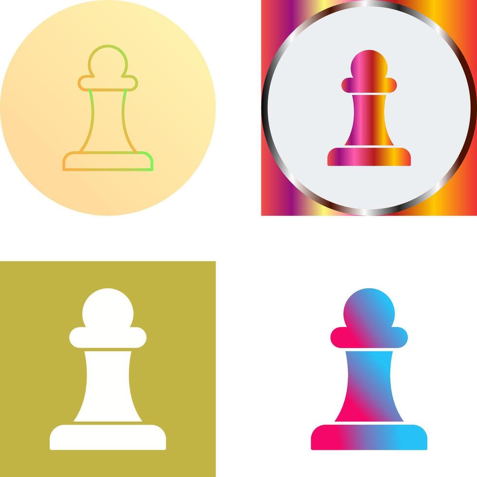 Unique Pawn Icon Design vector