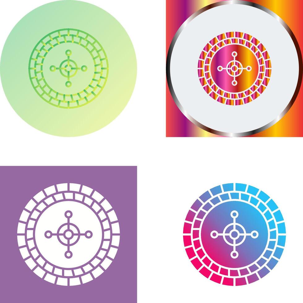 Roulette Icon Design vector
