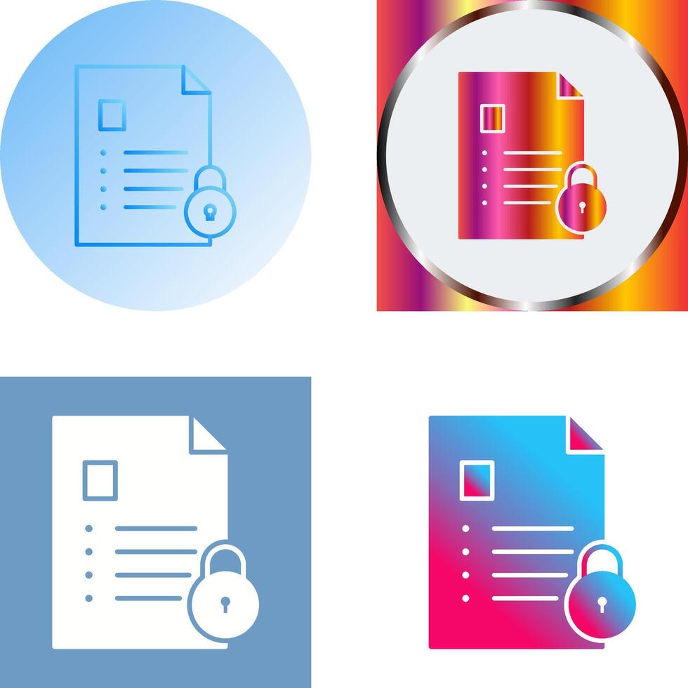 Unique Confidentiality Icon Design vector