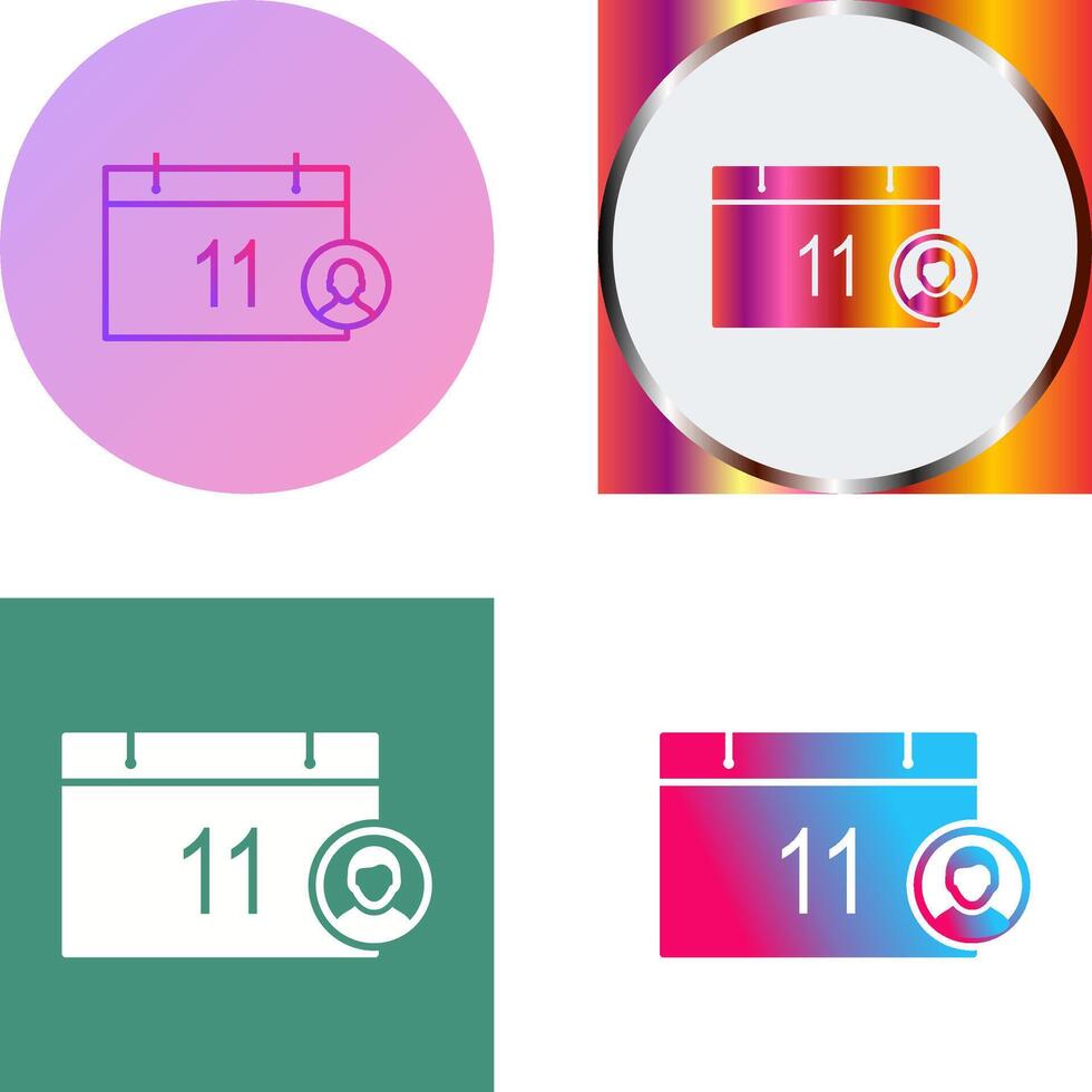 Unique Event Management Icon Design vector