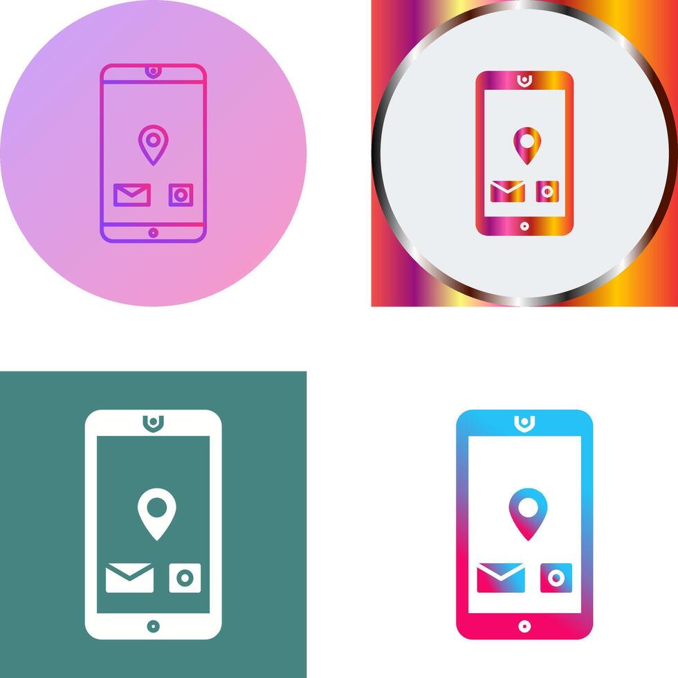 Unique Mobile Applications Icon Design vector
