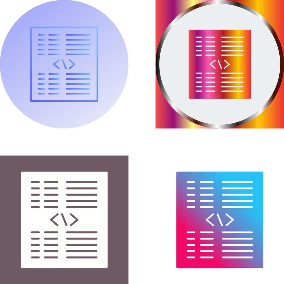 Piece of Code Icon Design vector