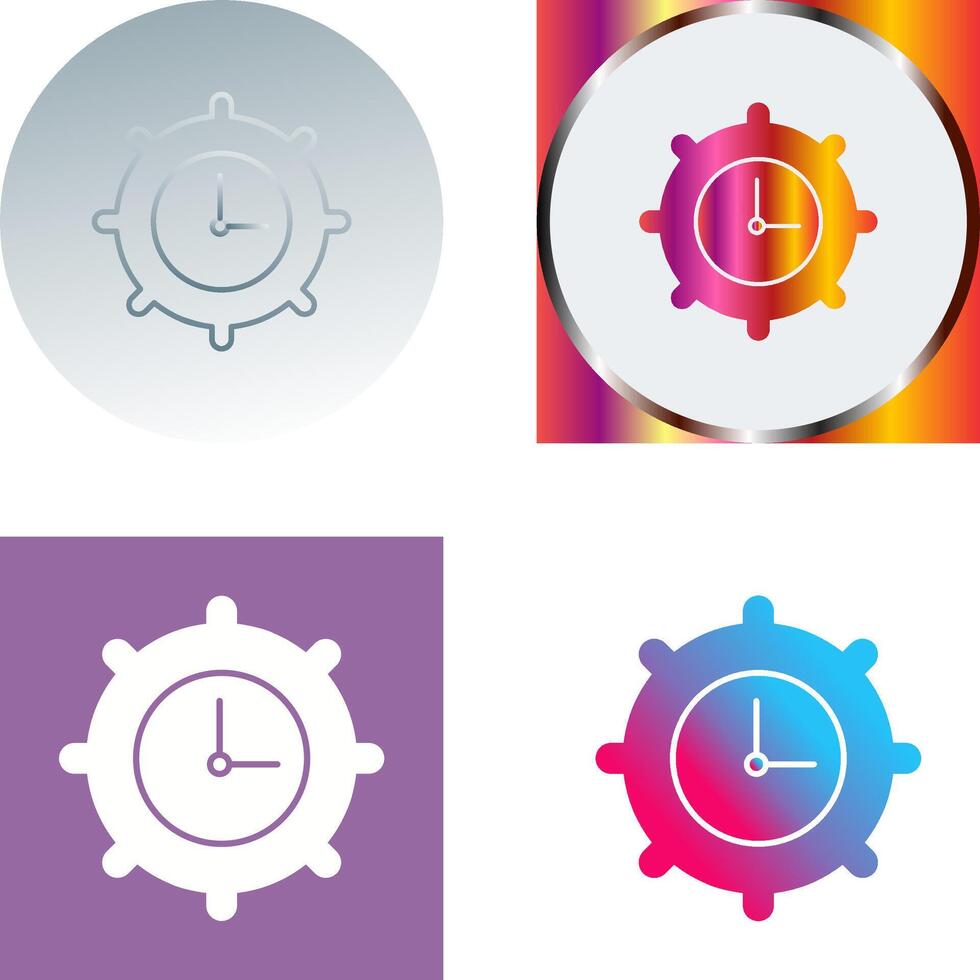 Time Settings Icon Design vector
