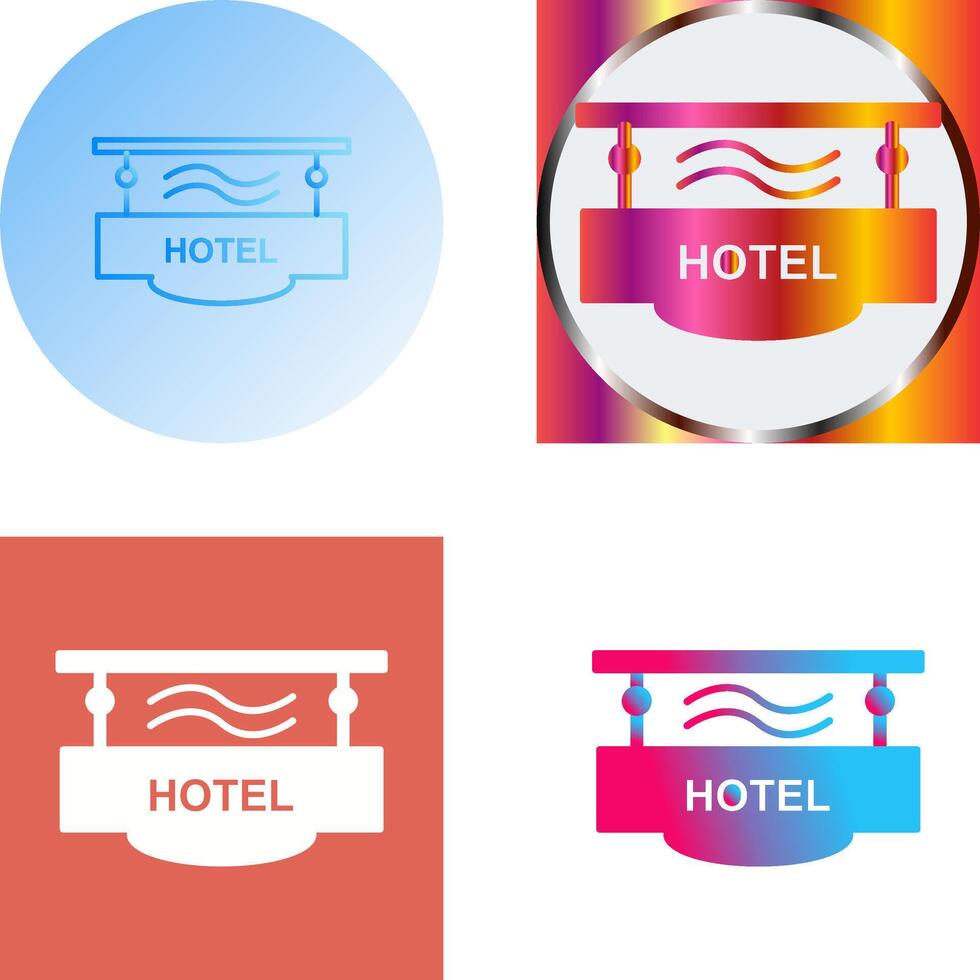 hotel firmar icono diseño vector