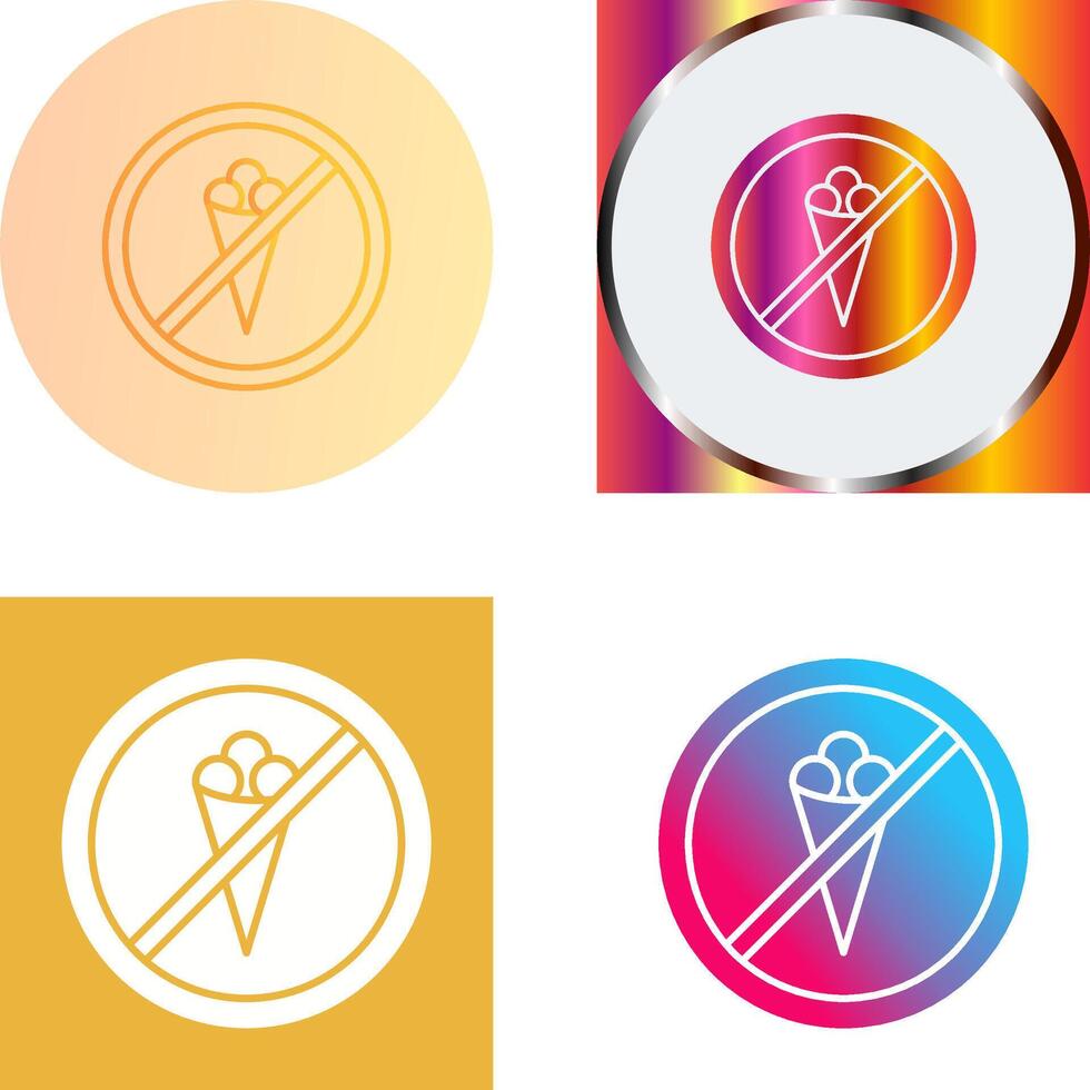 No Icecream Icon Design vector