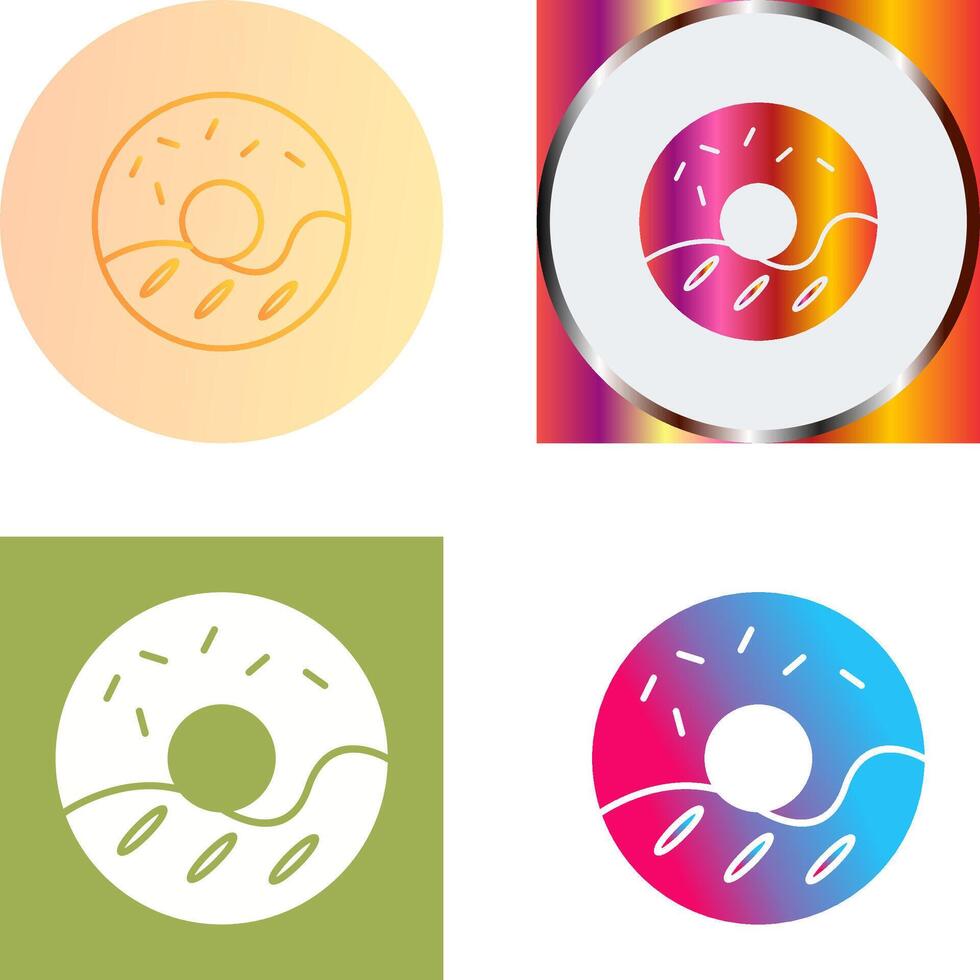 Cream Doughnut Icon Design vector