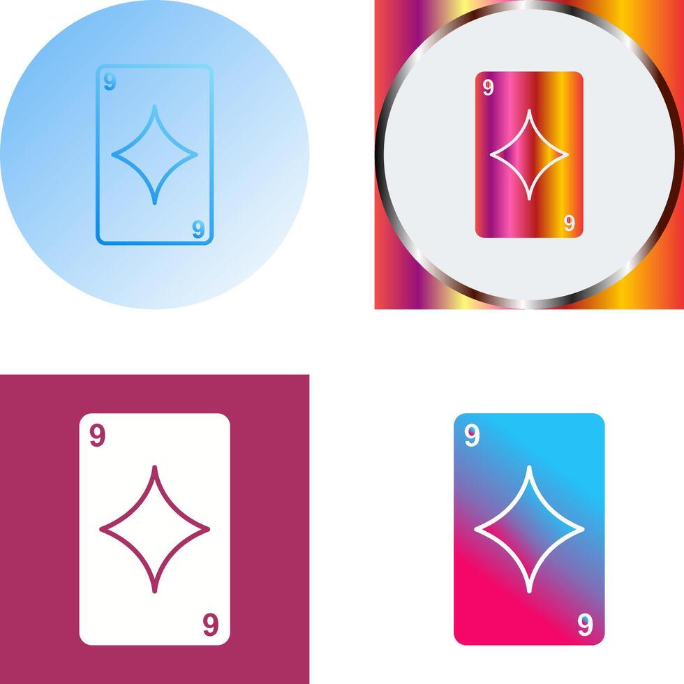 Diamonds Card Icon Design vector