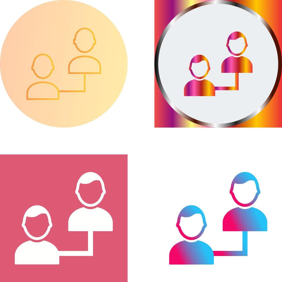 Unique Connected Profiles Icon Design vector