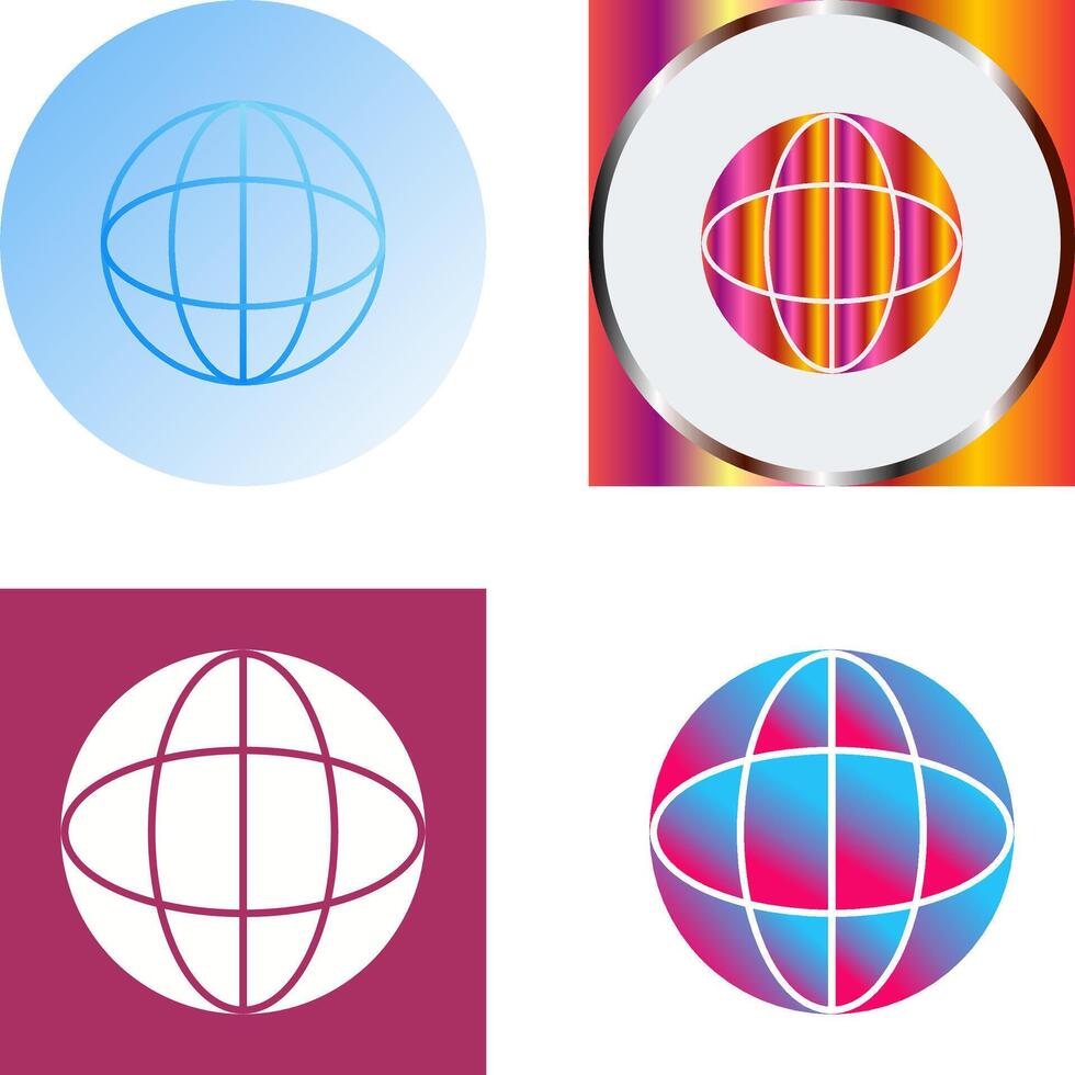 Unique Globe Icon Design vector