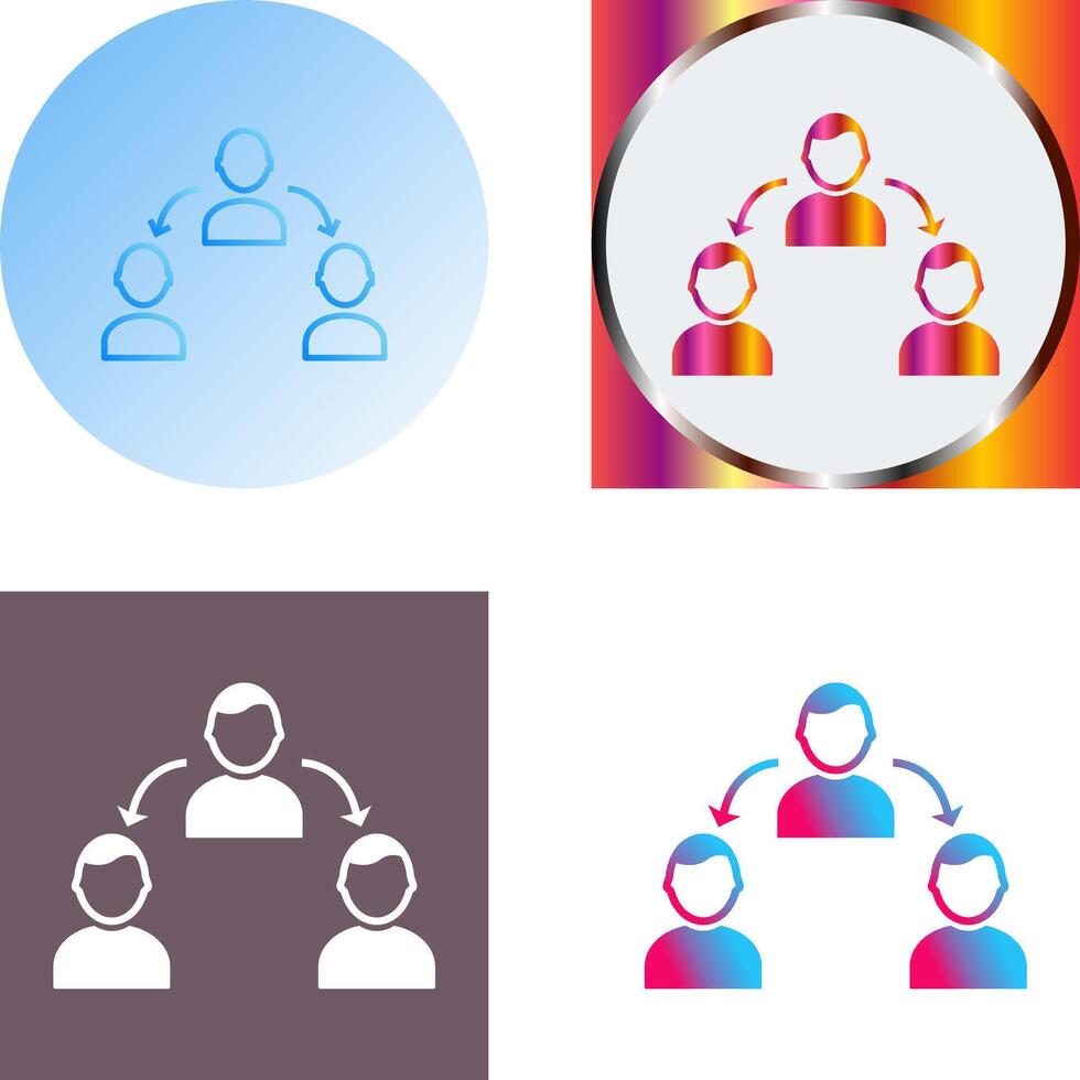 Unique Connected Profiles Icon Design vector