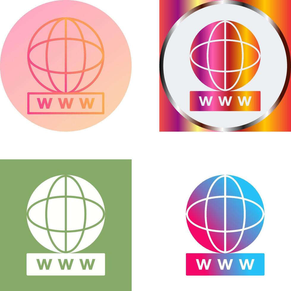 Unique World Wide Web Icon Design vector