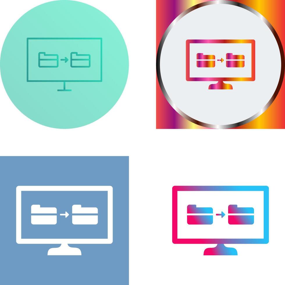 Unique File Sharing Icon Design vector