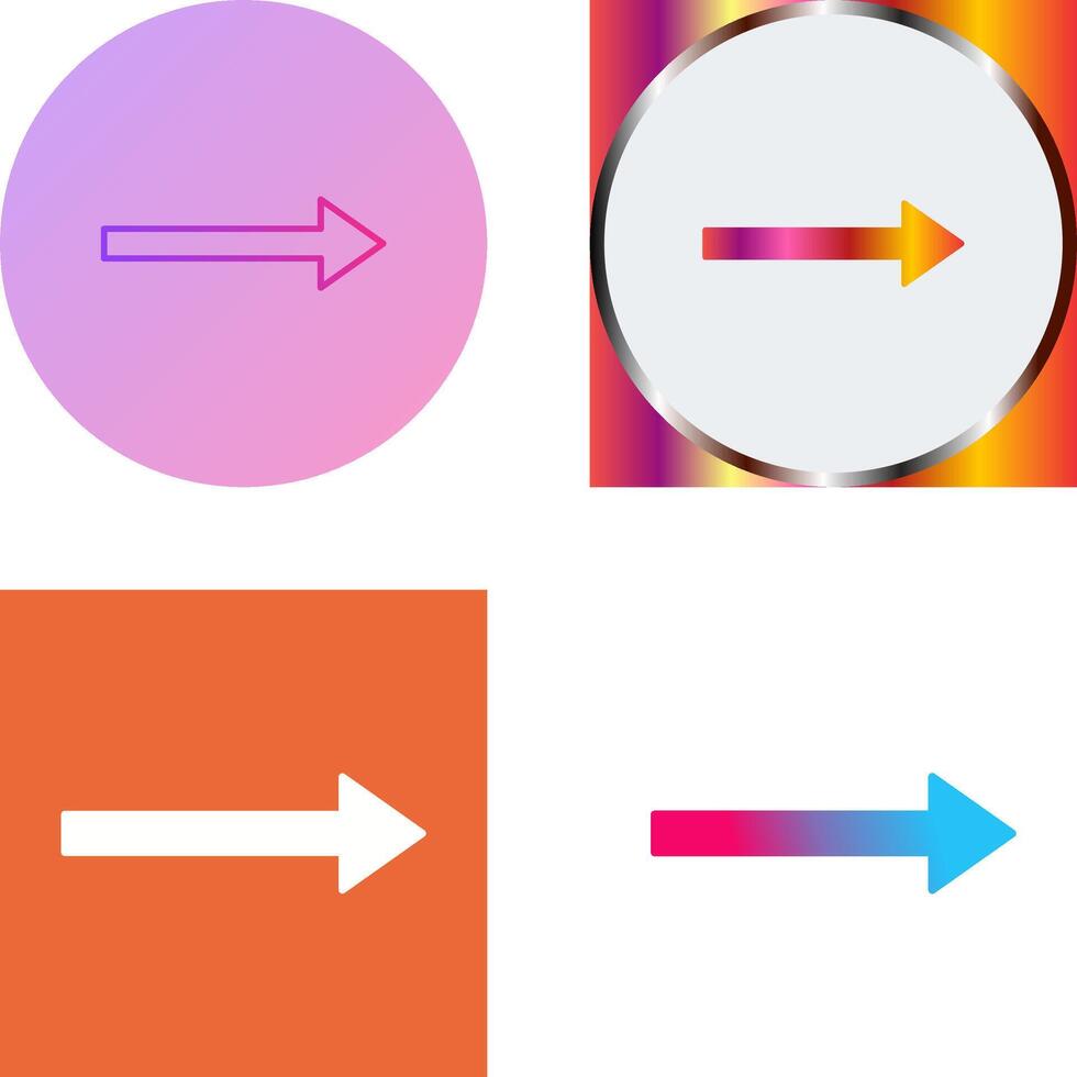 único Derecha flecha icono diseño vector