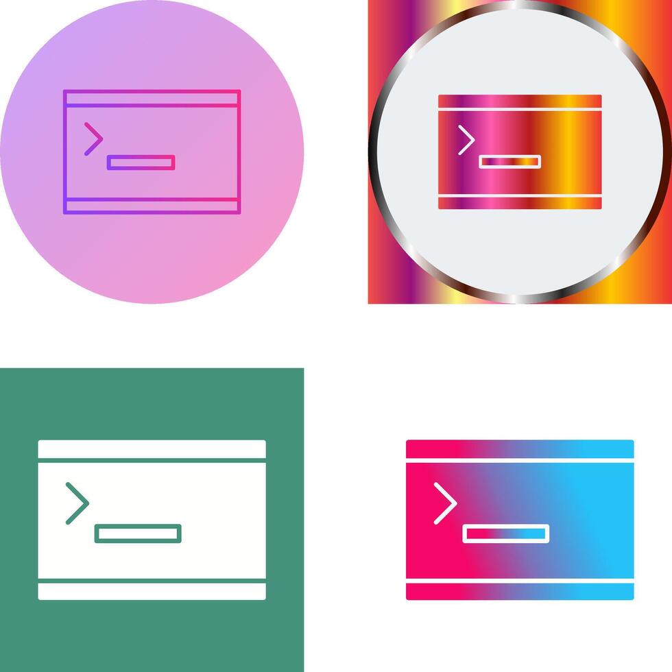 Unique Console Icon Design vector