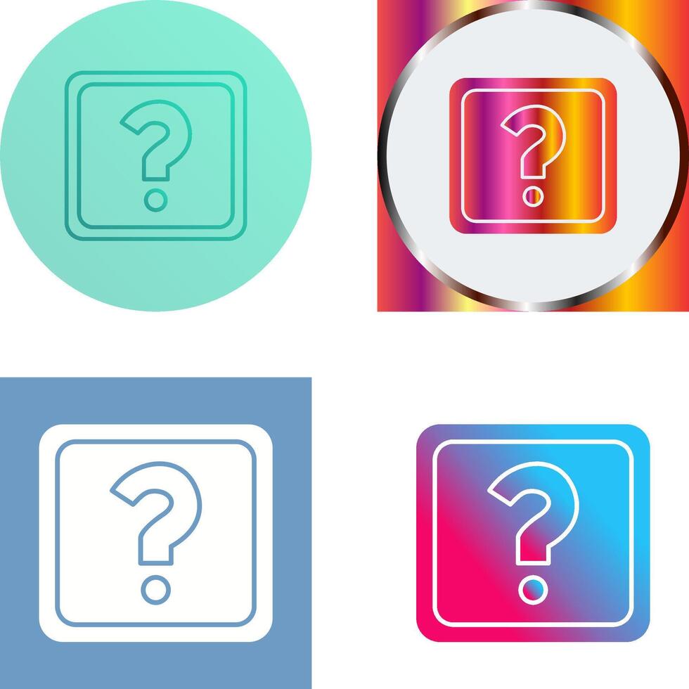 Unique Question Mark Icon Design vector