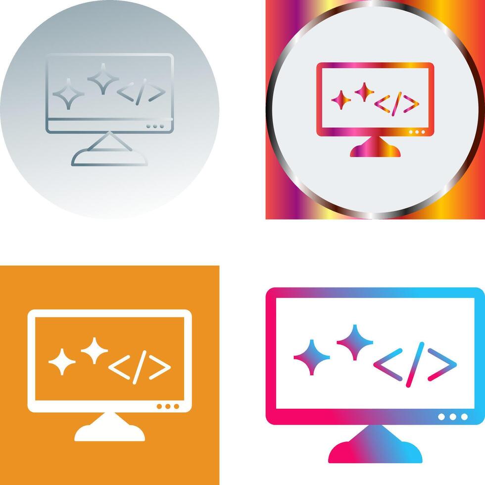 Unique Clean Code Icon Design vector