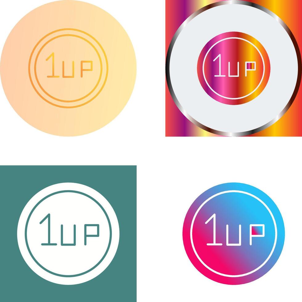 Unique 1UP Icon Design vector