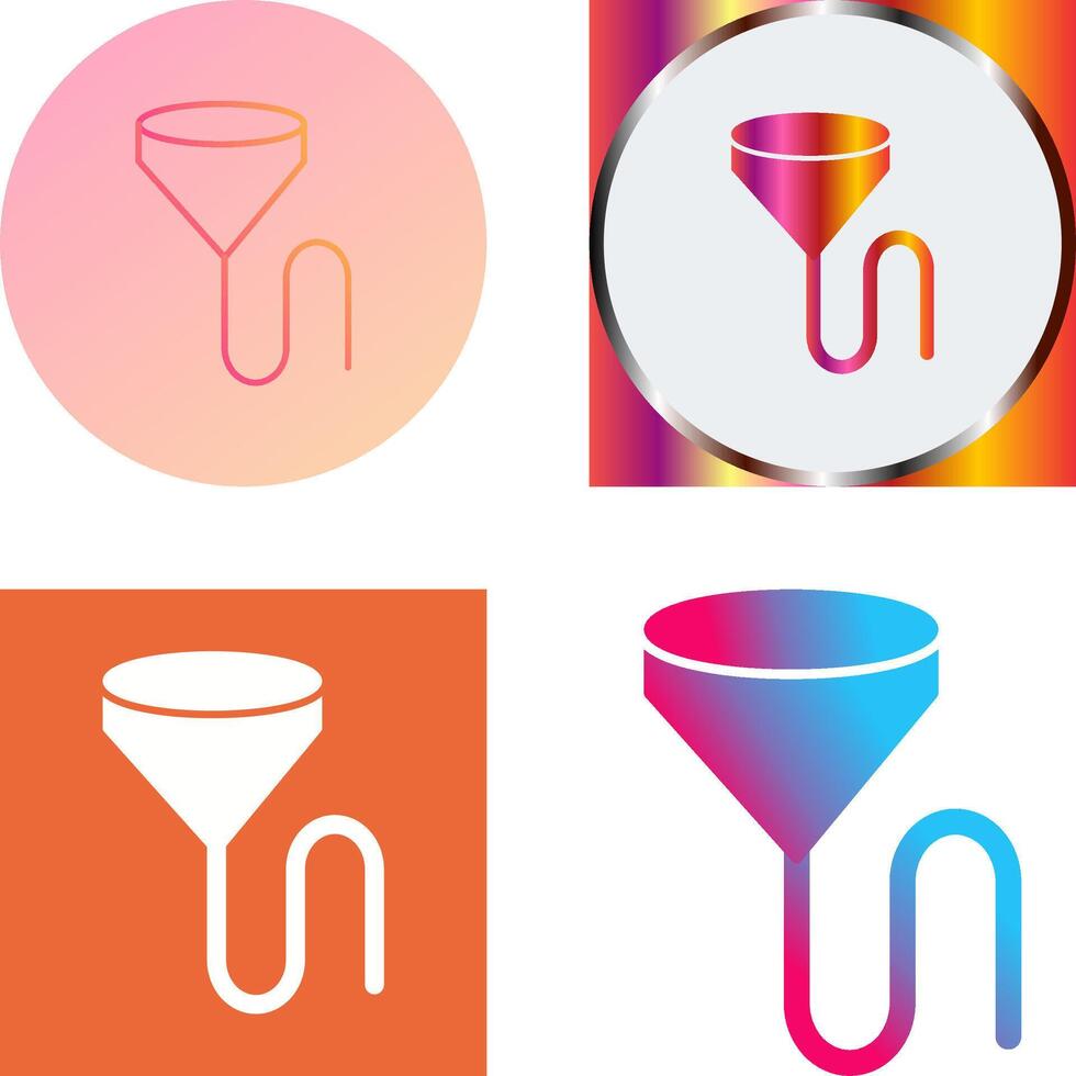 Unique Beer Bong Icon Design vector
