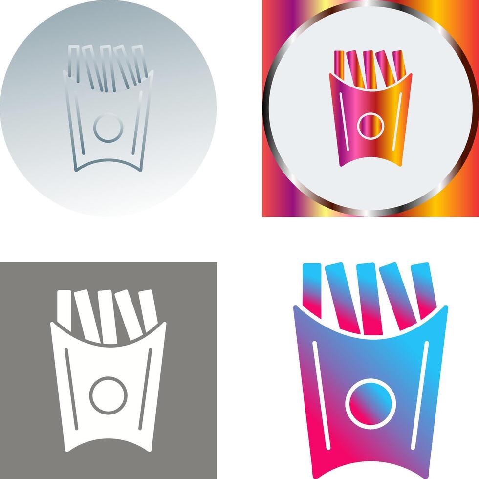 Unique French Fries Icon Design vector