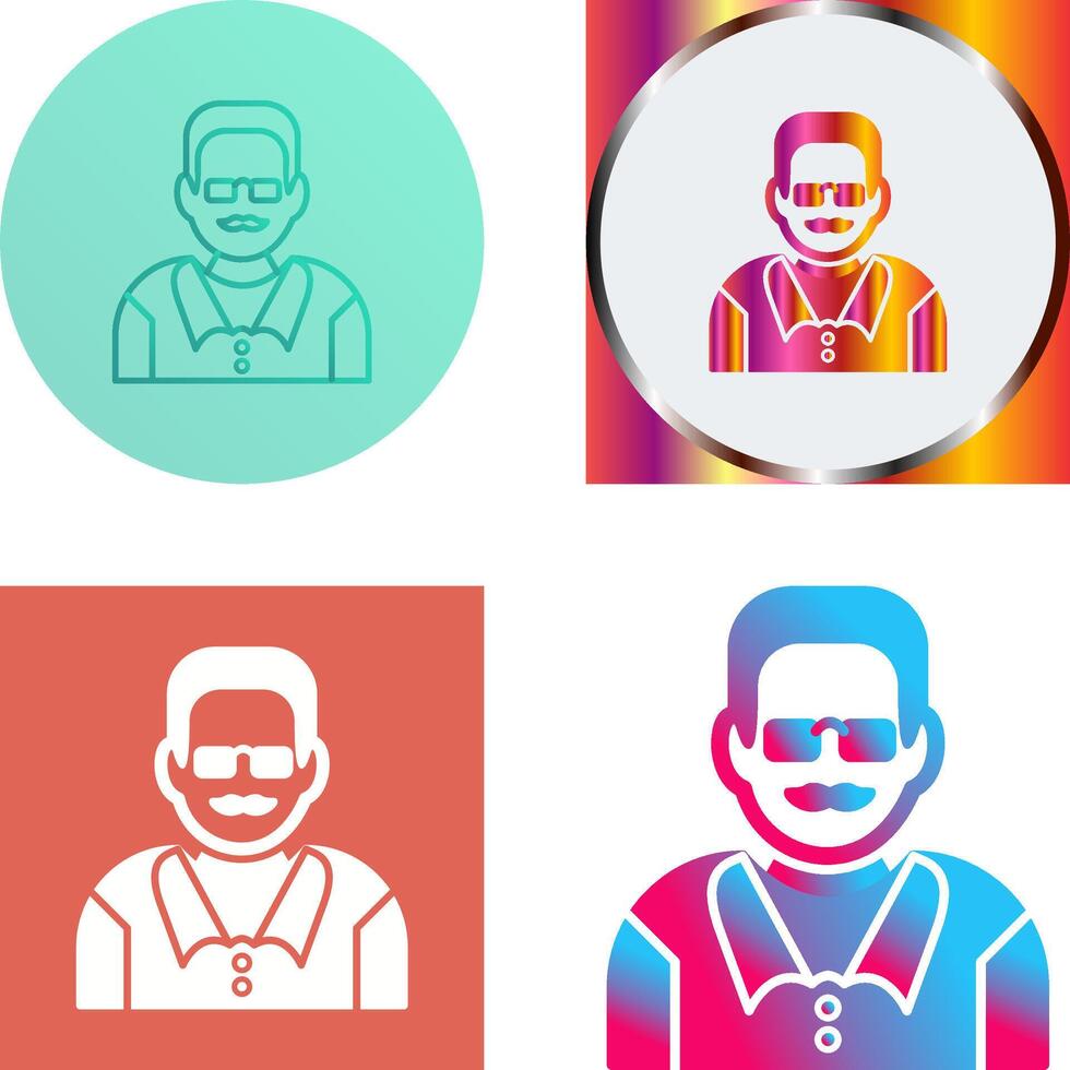Unique Male Professor Icon Design vector