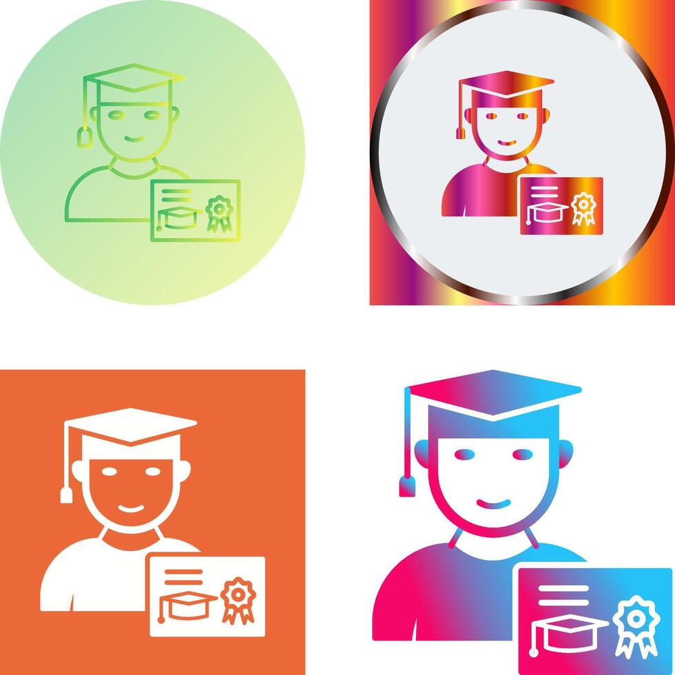 Unique Receiving Degree Icon Design vector