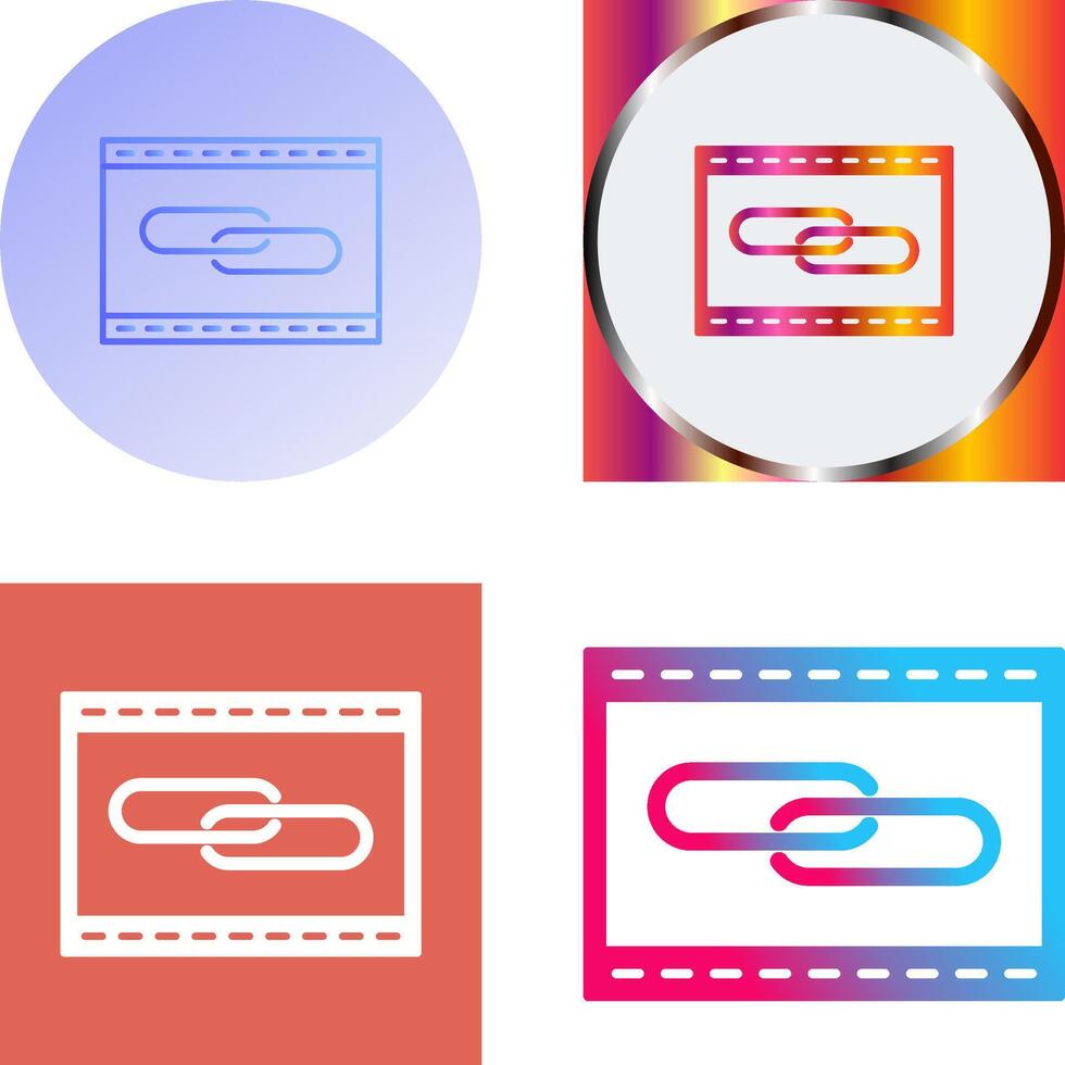 Unique Link Optimization Icon Design vector