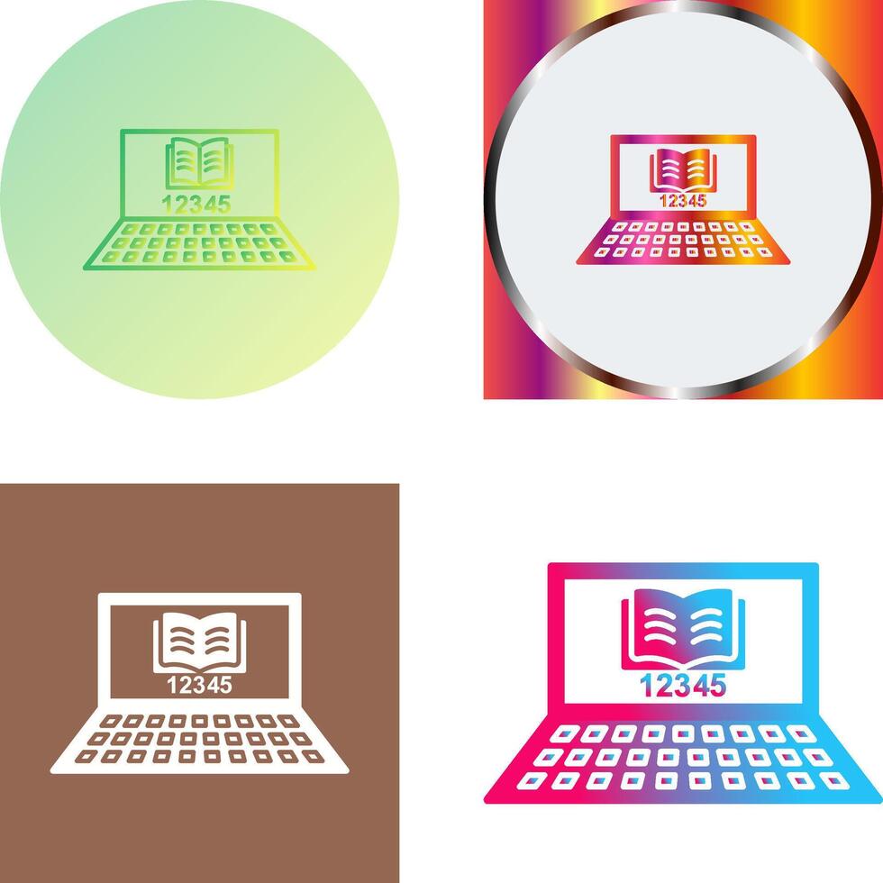 Unique Online Study Icon Design vector