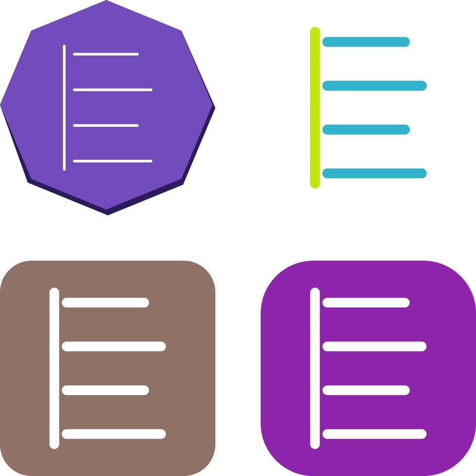 Unique Left Align Icon Design vector