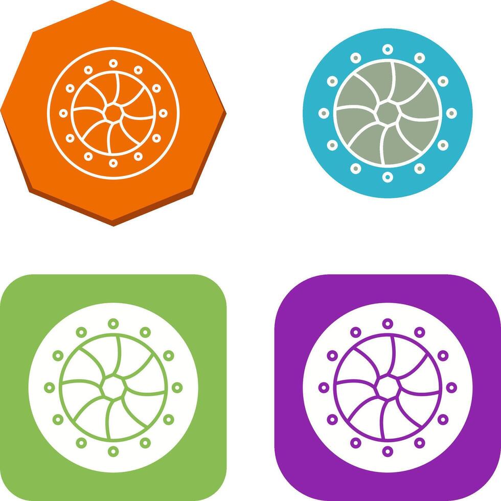 Unique Optical Diaphram Icon Design vector