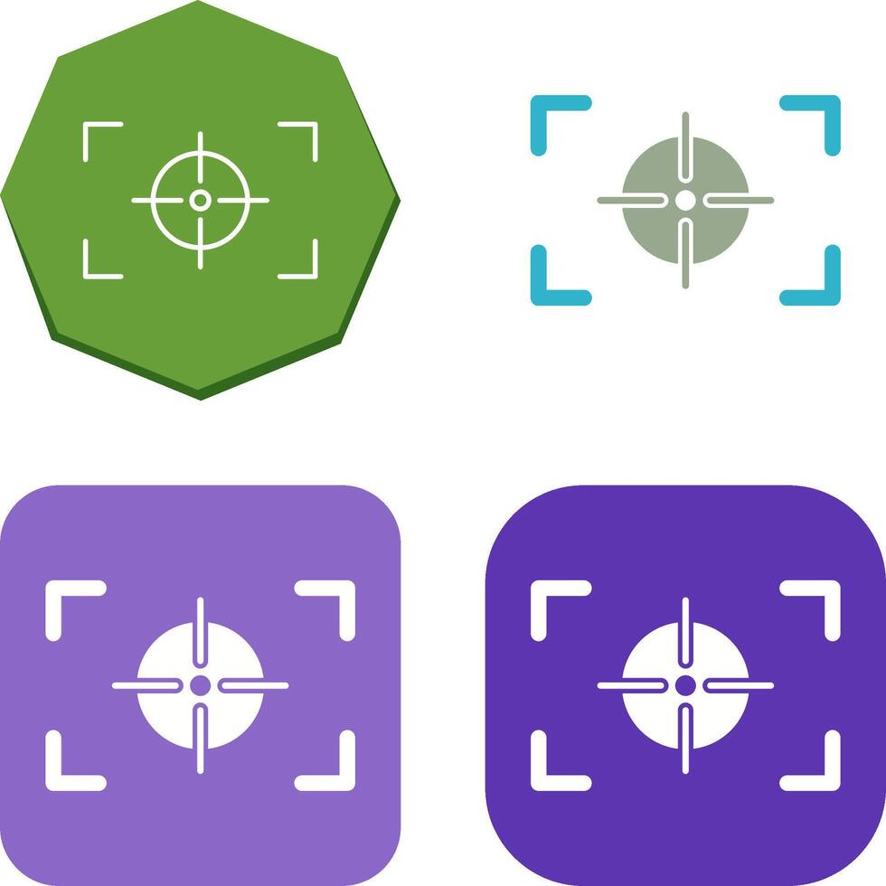 Unique Focus Horizontal Icon Design vector