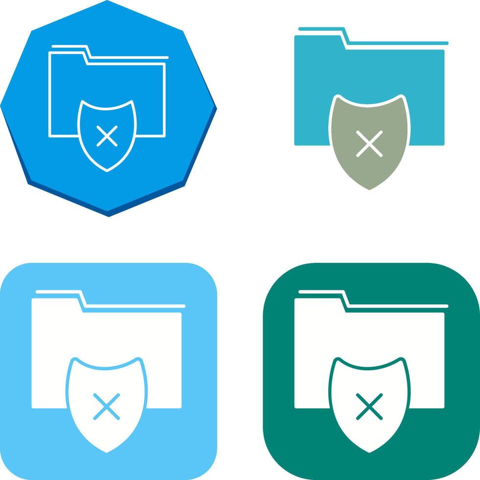 Vulnerable Folder Icon Design vector