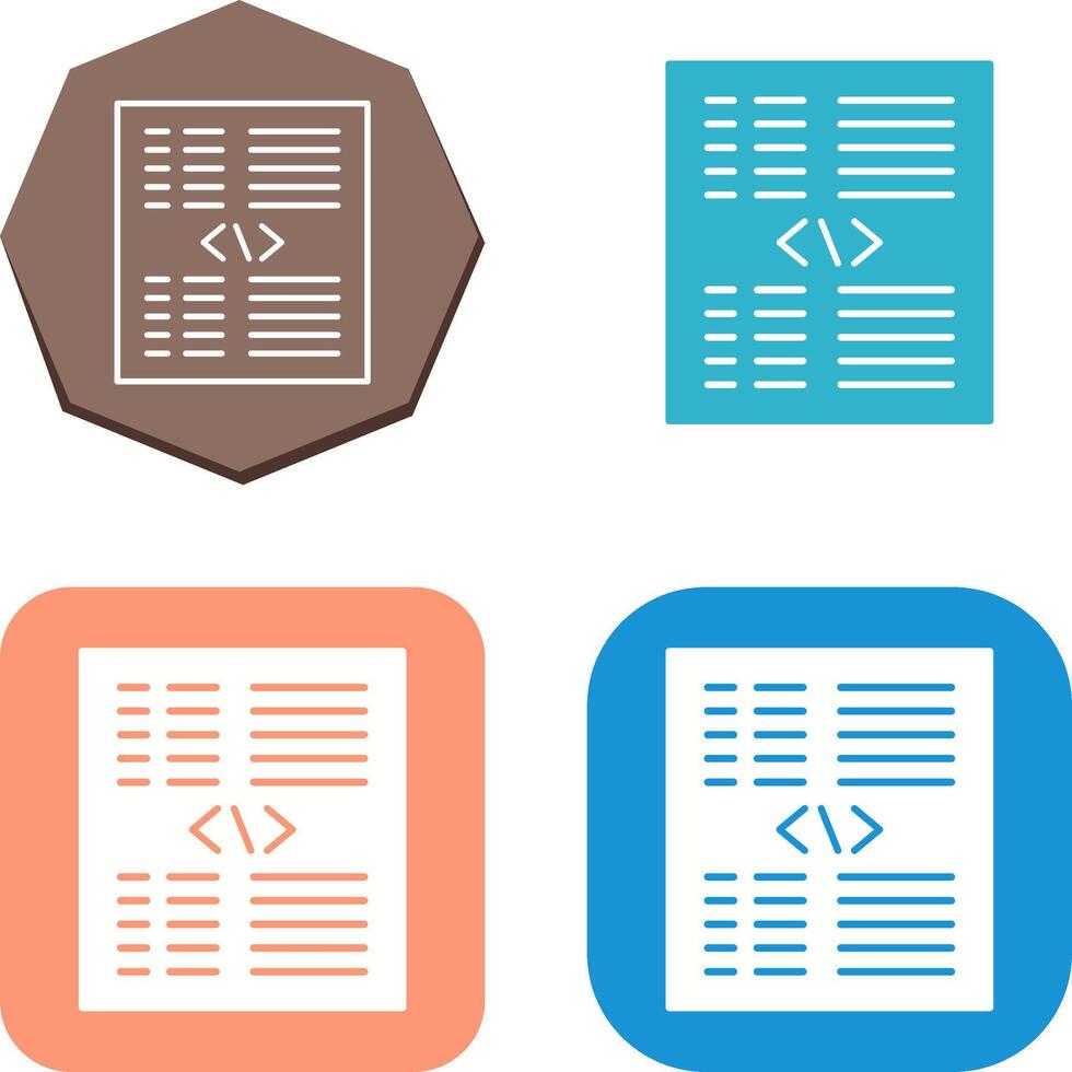 Piece of Code Icon Design vector
