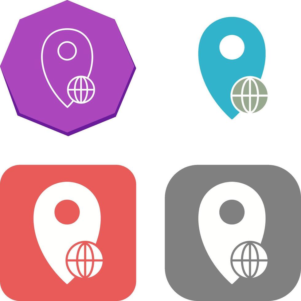 Global Locations Icon Design vector