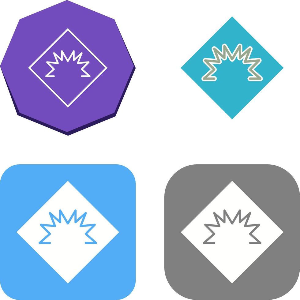 Danger of Welding Flash Icon Design vector