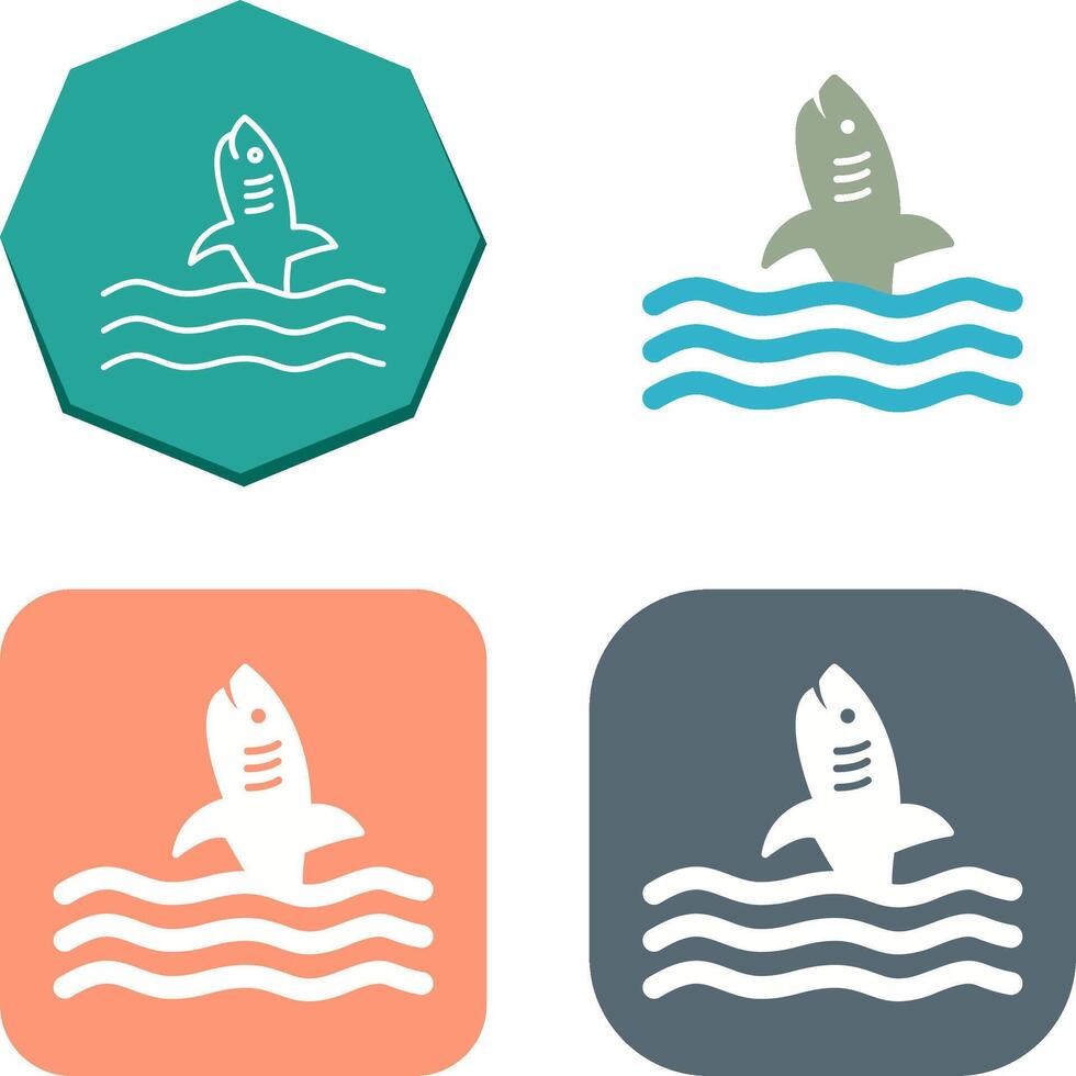 Dangerous Shark Icon Design vector