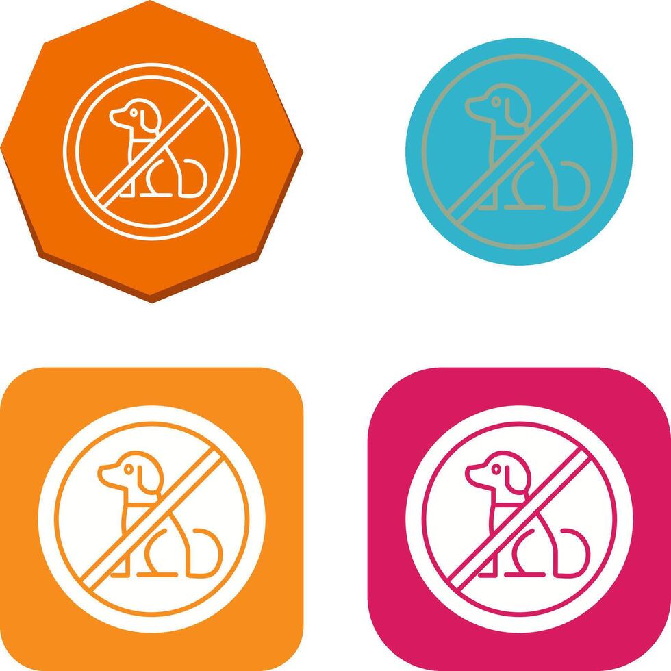 No Pets Icon Design vector