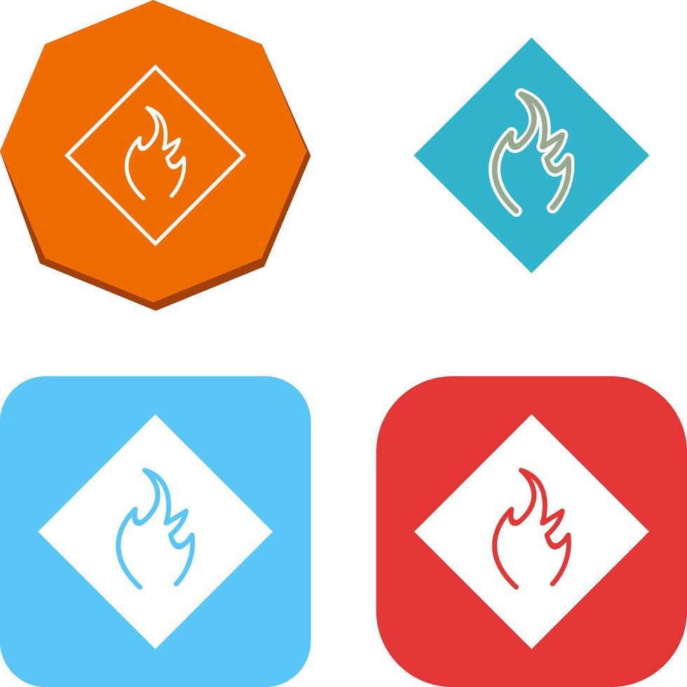 Danger of Flame Icon Design vector