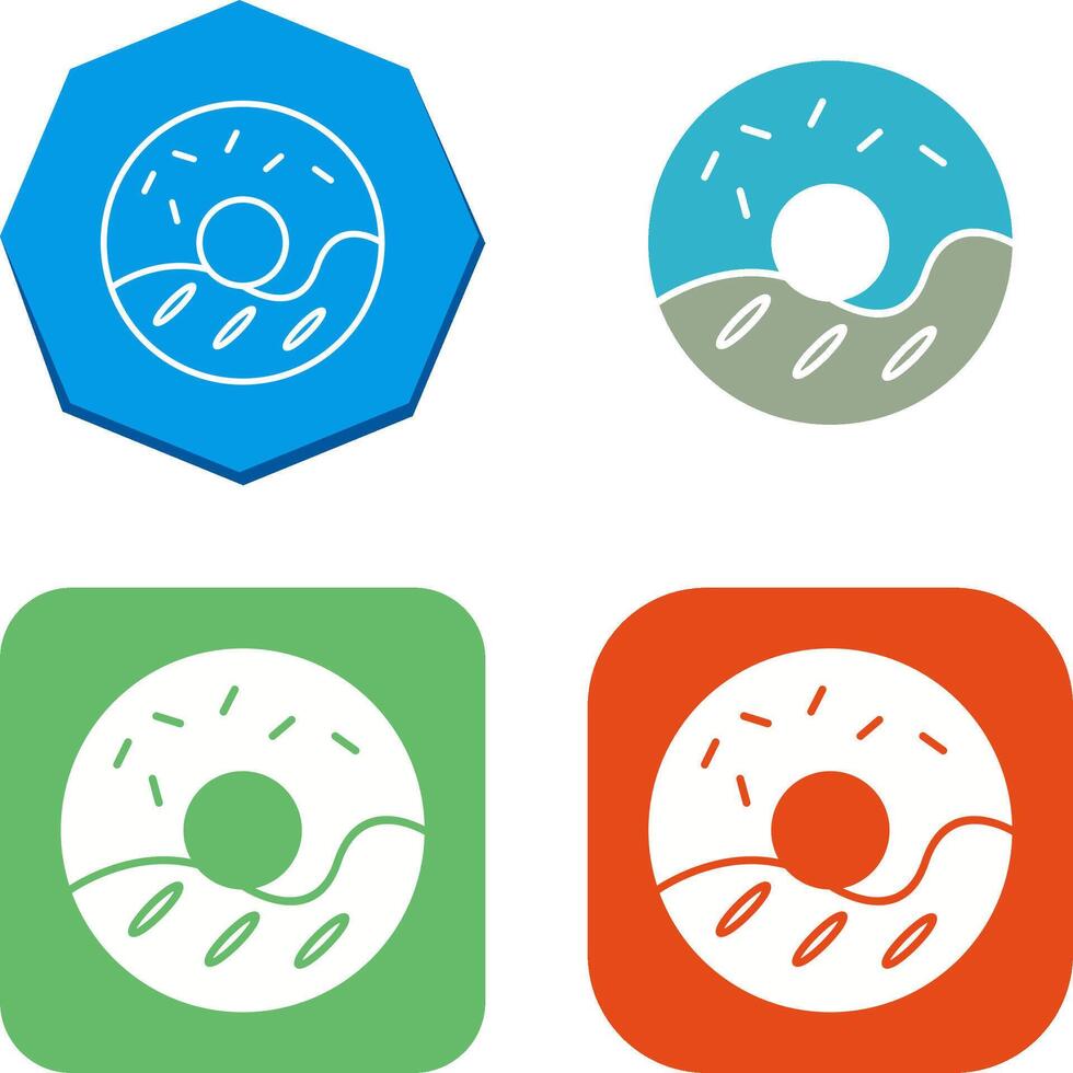 Cream Doughnut Icon Design vector