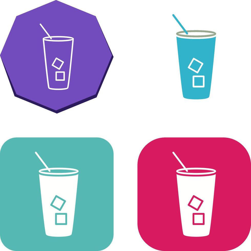 Iced Coffee Icon Design vector