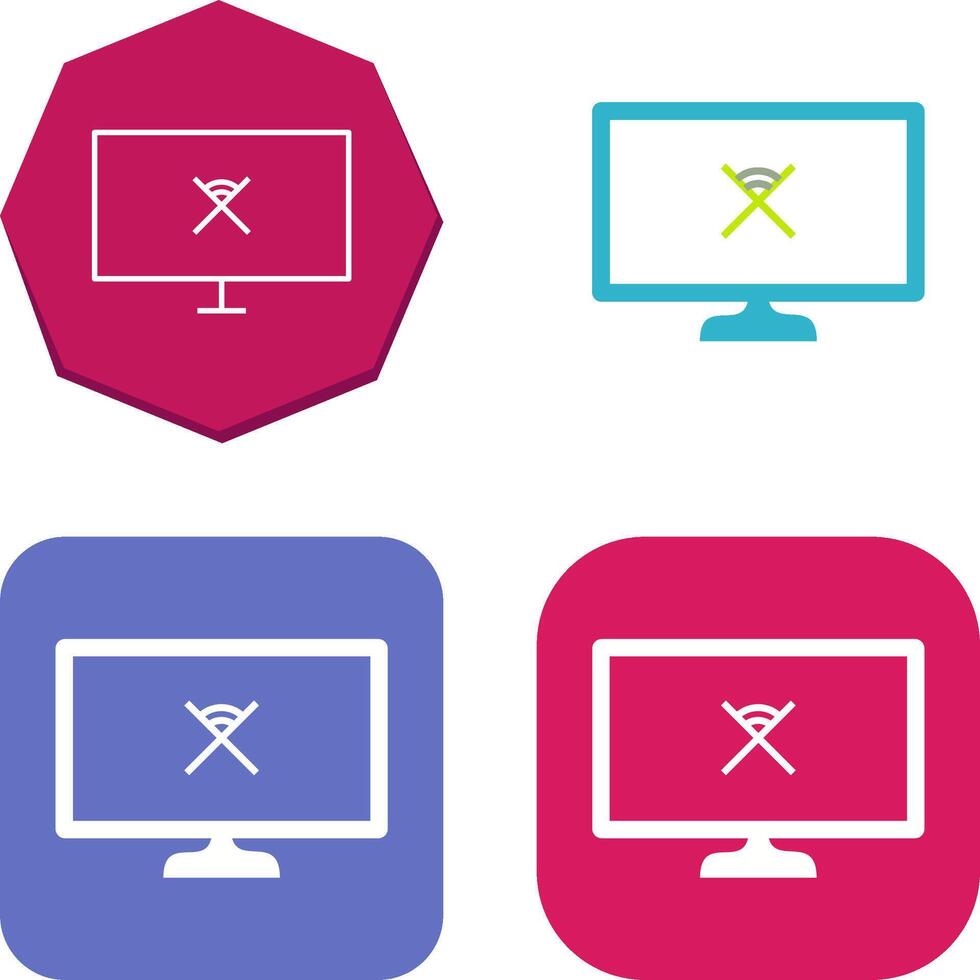 Unique Disconnected Network Icon Design vector