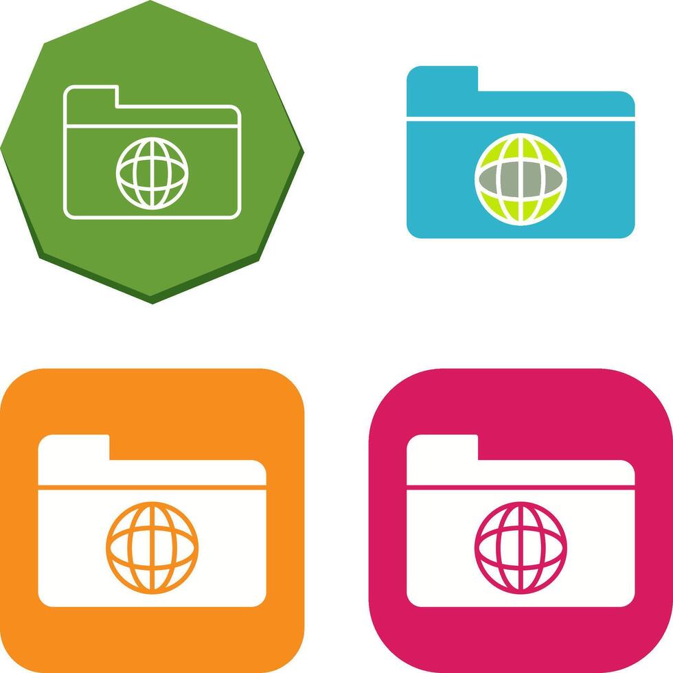 Unique Network Folder Icon Design vector