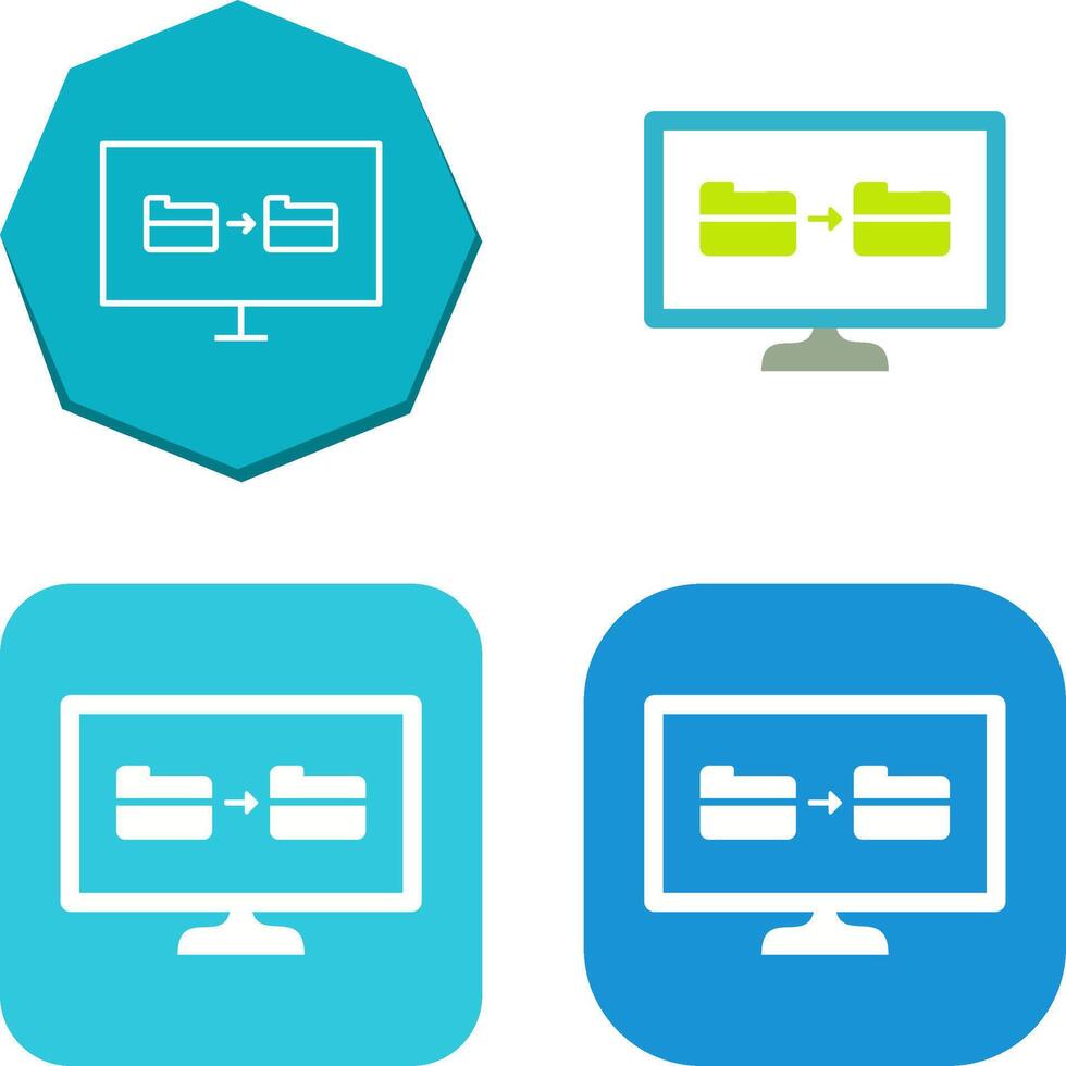 Unique File Sharing Icon Design vector